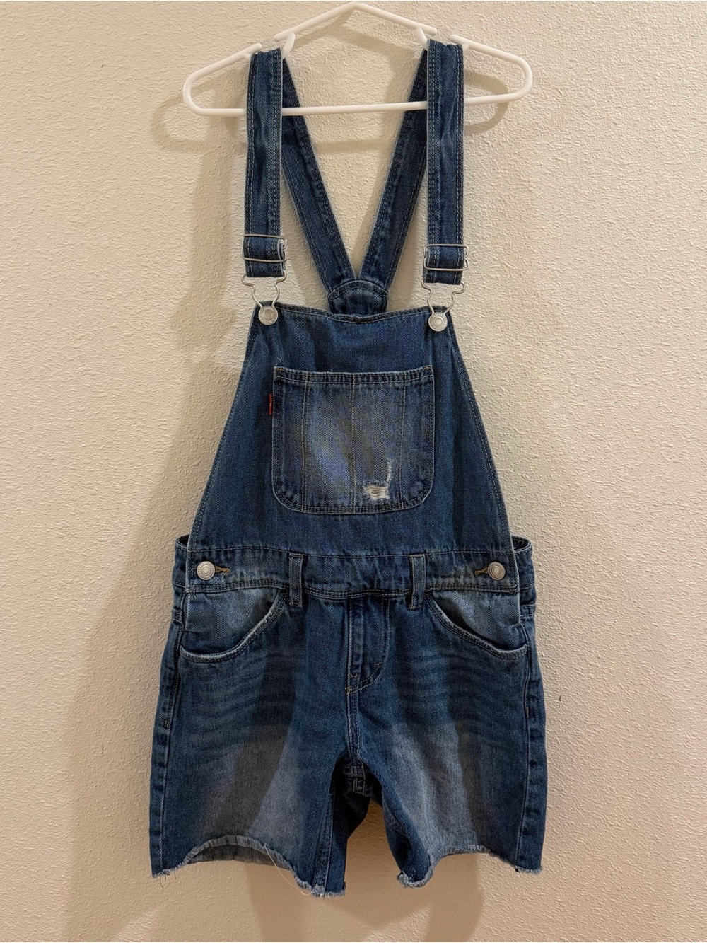 Levi's Blue Denim Kids Vintage Short Overalls